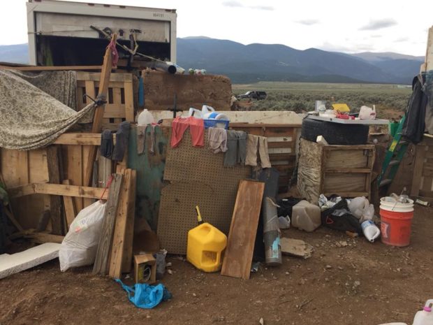 An image provided by the Taos County Sheriff's Office shows the exterior of a compound where 11 children were discovered living in terrible conditions. (Photo courtesy of TCSO/Facebook)