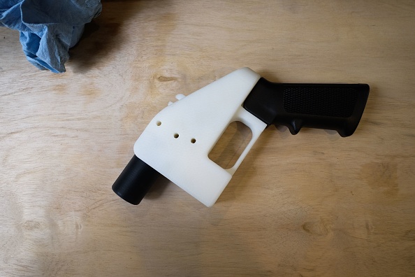 A 3D printed gun, called the "Liberator", is seen in a factory in Austin, Texas on August 1, 2018. A federal court judge blocked Texan Cody Wilson's website on Tuesday, July 31, 2018, by issuing a temporary injunction. (Photo: KELLY WEST/AFP/Getty Images)