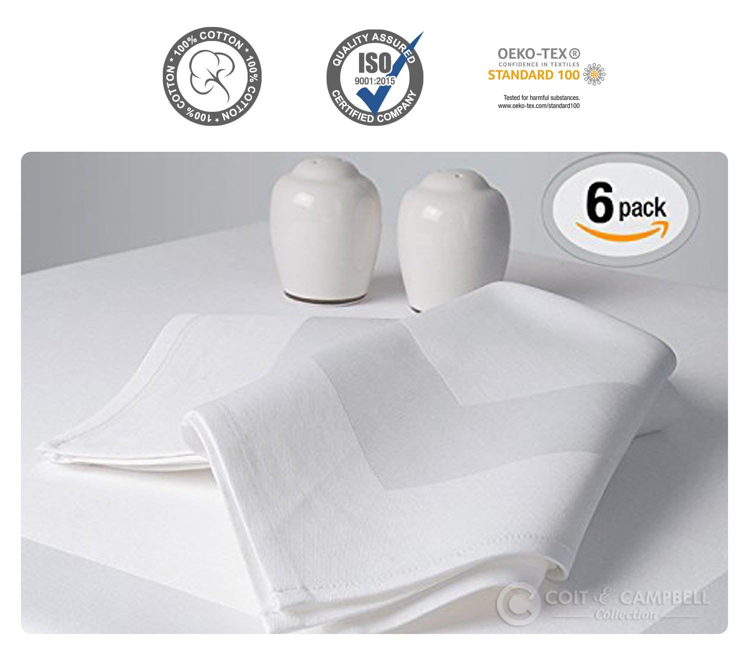 Normally $29, this 6-pack of luxury napkins is 53 percent off today (Photo via Amazon)