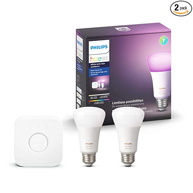 Normally $150, this smart light starter kit is 33 percent off (Photo via Amazon)